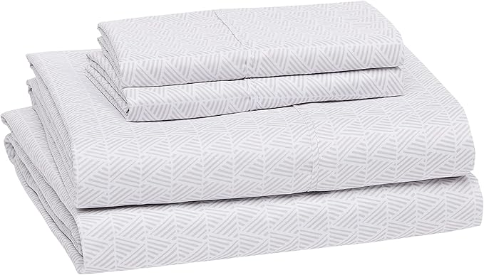 Amazon Basics Lightweight Breathable Super Soft Microfiber 4-Piece Bed Sheet Set - Image 2