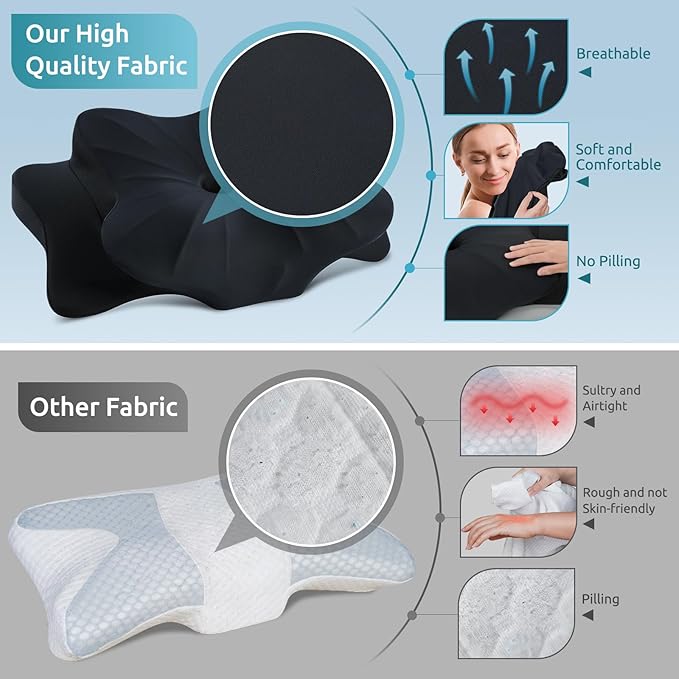 DONAMA Cervical Pillow for Neck and Shoulder Pain Relief, Cooling Contour - Image 4