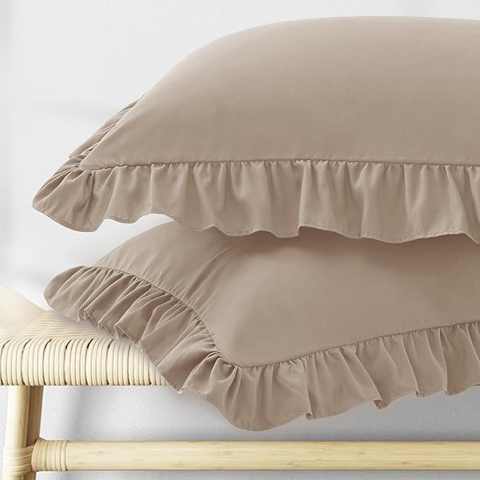 KKJIAF Ruffle Body Pillow Cases Set of 1, Ruffled Pillow Covers by KKJIAF