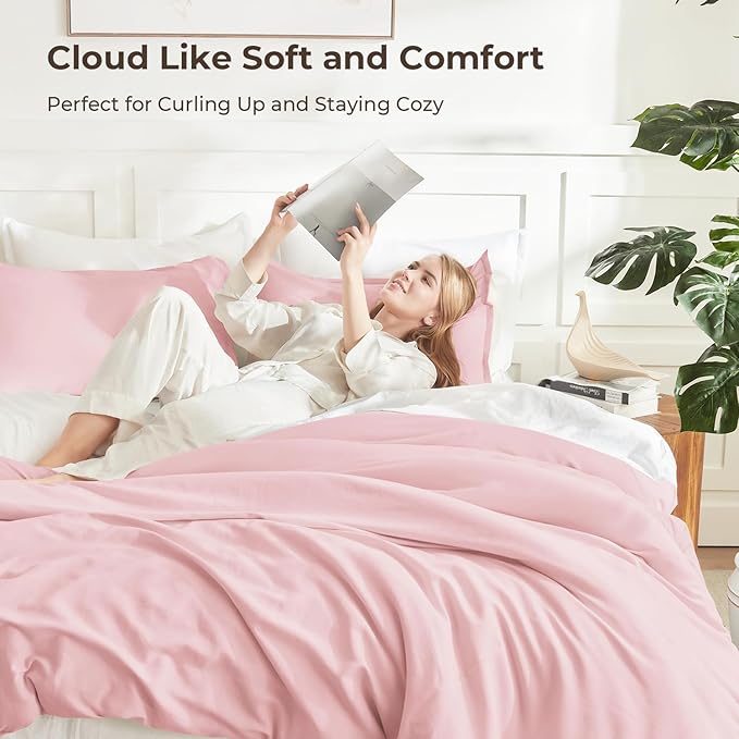 Litanika Twin XL Comforter Set Baby Pink, 2 Pieces Extra Long Dorm Bedding Sets - Image 2