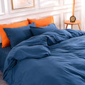 NEXHOME PRO 100% Washed Cotton Duvet Cover Super King 108"x98", Organic Natural by NEXHOMEPRO