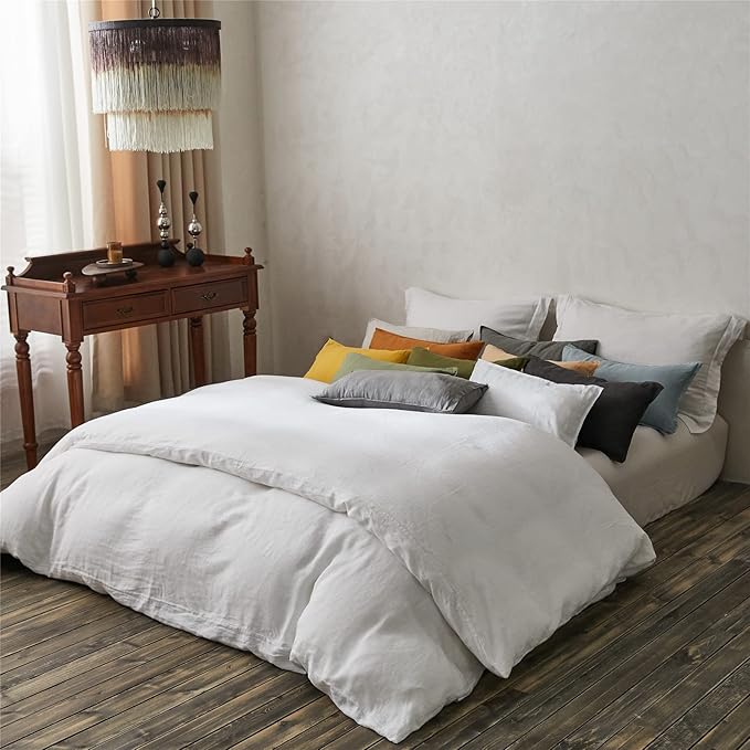 Simple&Opulence 100% Linen Lumbar Pillow Cover 12 x 20 Inches Set of 2 - Image 7
