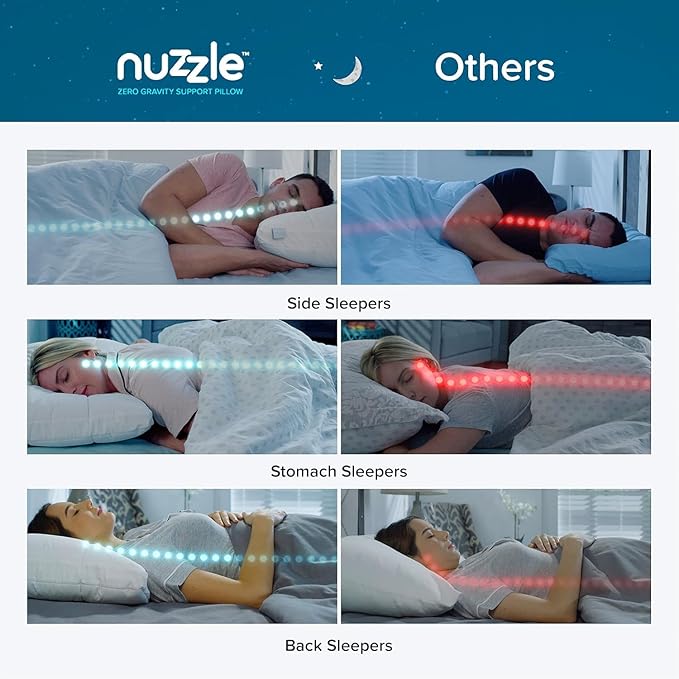 Nuzzle Pillows King Size Set of 2 Cooling Adjustable Pillows - Image 8