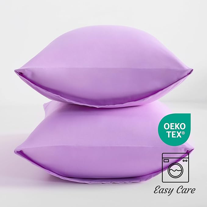 NTBAY Standard Pillow Cases Set of 2, 2 Pack Brushed Microfiber 20x26 Pillow - Image 3