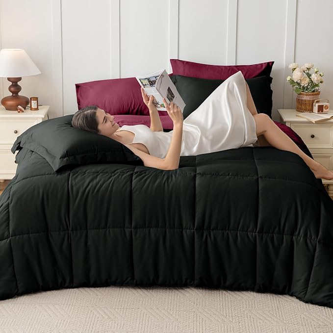 JOLLYVOGUE Twin Comforter Set, Ultra-Soft Bed in a Bag Twin Size 5 Pieces - Image 7