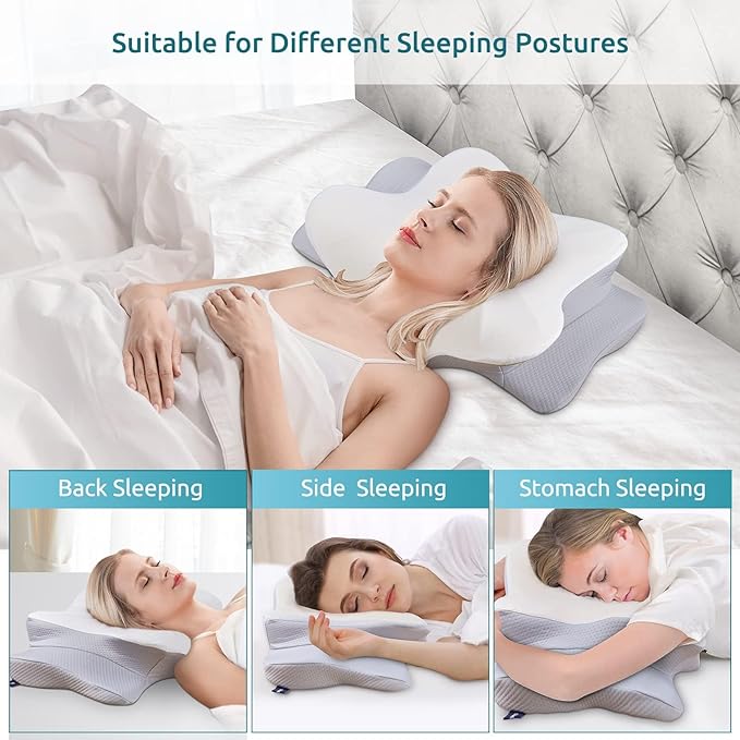 DONAMA Cervical Pillow for Neck and Shoulder, Contour Memory Foam Pillow - Image 4