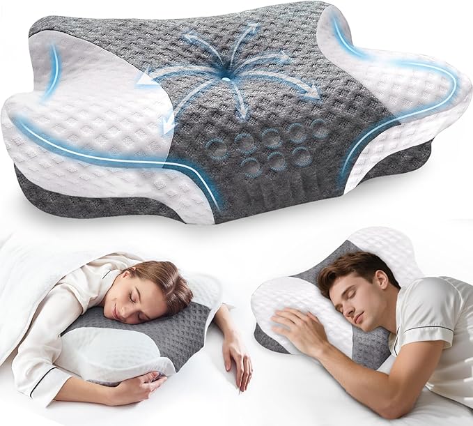 Cervical Neck Pillows with Memory Foam by VJASD