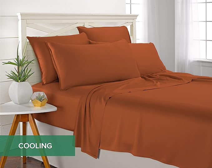 Pure Bamboo Twin Sheets, Genuine 100% Organic Viscose Derived from Bamboo Bed - Image 5