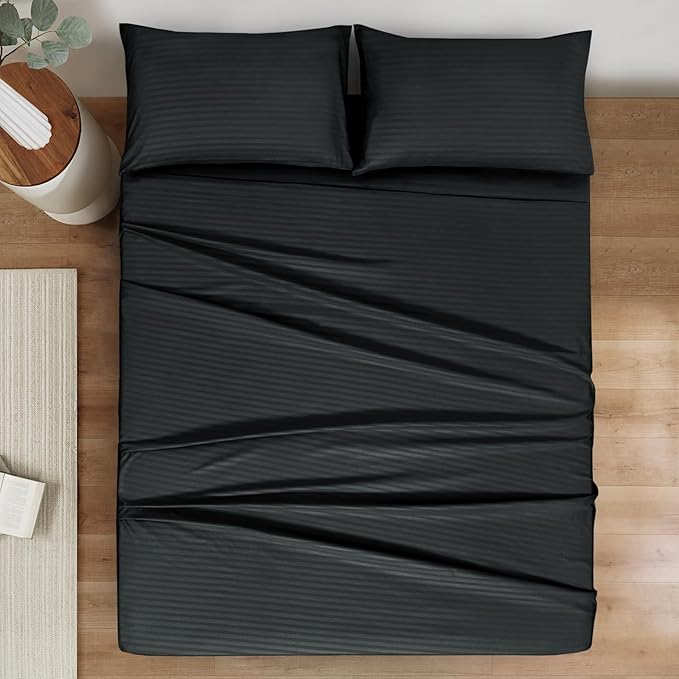 Mejoroom Striped Queen Size Sheet Set - Image 2
