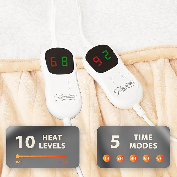 Homemate Heated Electric Blanket Queen Size - Image 4