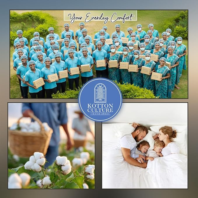 Kotton Culture 3 Pc Twin Size Duvet Cover Set- 100% Egyptian Cotton 600 TC - Image 9