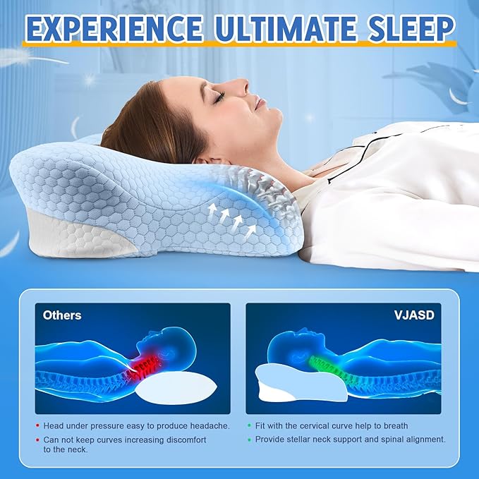 Cervical Neck Pillows with Memory Foam - Image 3