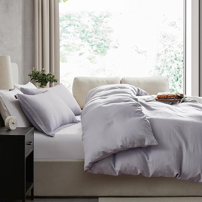 Nestl Grey Lavender Duvet Cover Full Size - Image 7