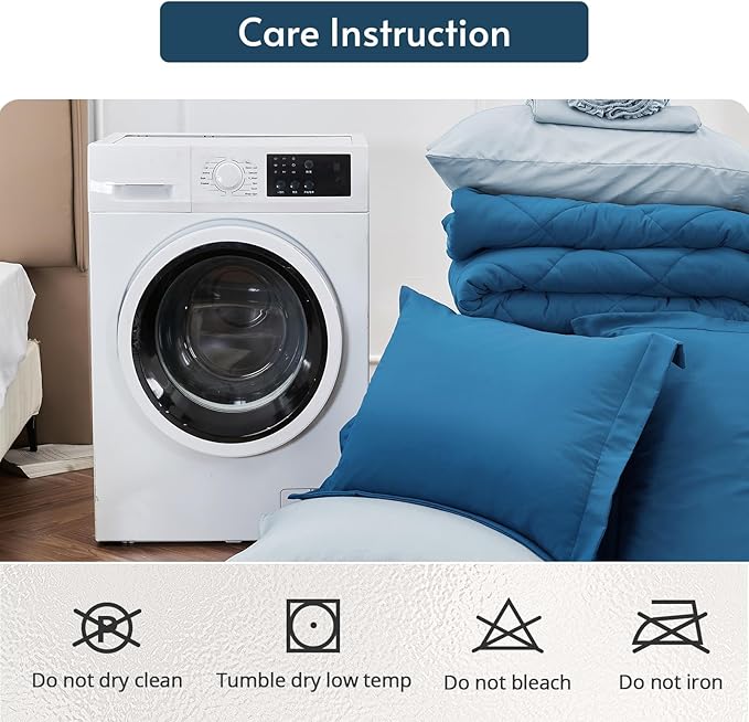 MUXHOMO 5 Pieces Twin XL Comforter Set, Reversible Bed in a Bag Twin XL Size - Image 9
