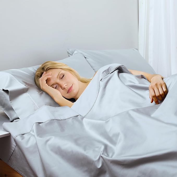 Cotton King Flat Sheet Only, 600 Thread Count 100% Egyptian Cotton Top Sheet - Image 6