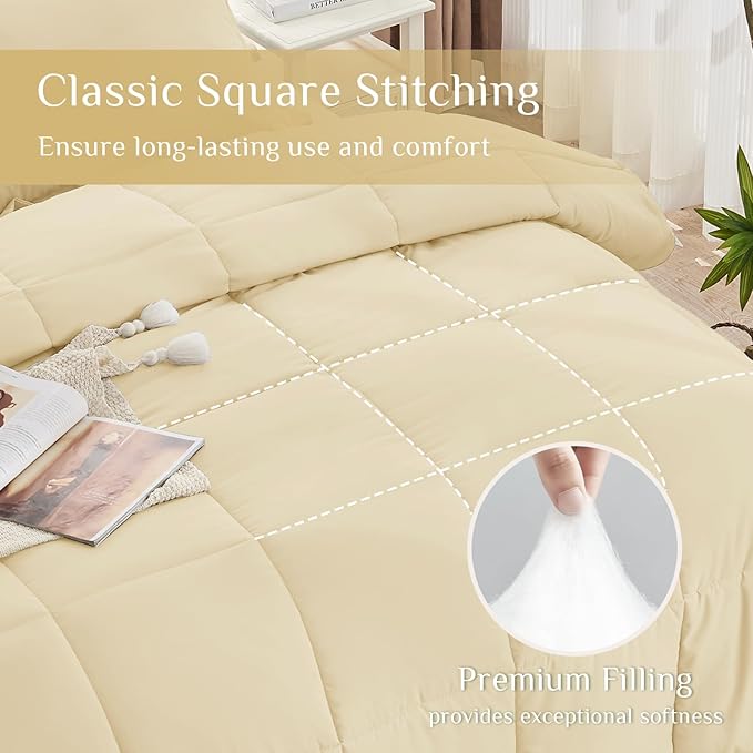 JOLLYVOGUE Queen Comforter Set, Ultra-Soft Bed in a Bag Queen Size 7 Pieces - Image 3