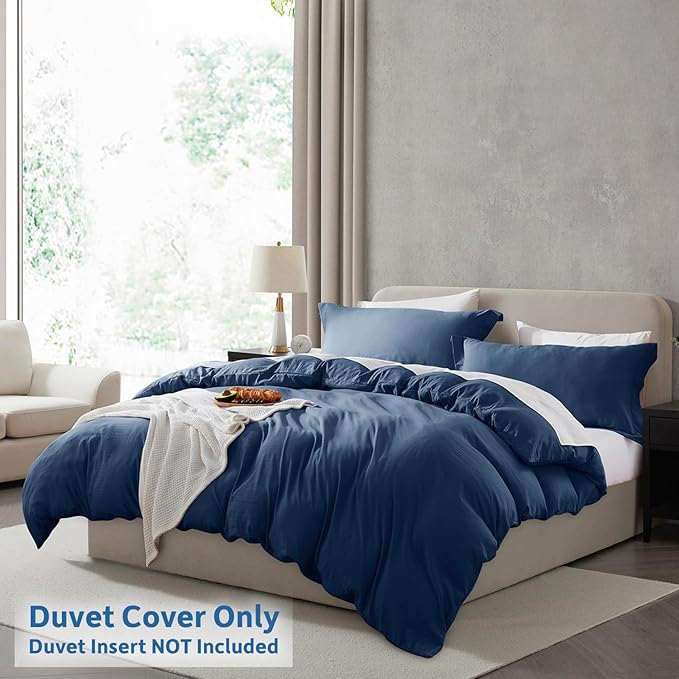 Nestl Navy Blue California King Duvet Cover Sets - Image 2