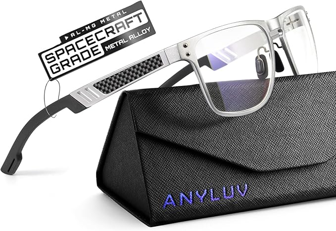 ANYLUV Blue Light Blocking Glasses Men Computer Gaming Glasses Lightweight by ANYLUV