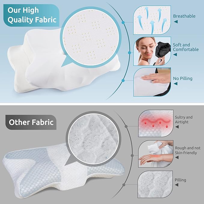 DONAMA Cervical Pillow for Neck and Shoulder Pain Relief, Cooling Contour - Image 7