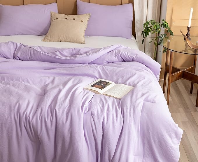 ROSGONIA Lavender Comforter Set Queen - Image 3