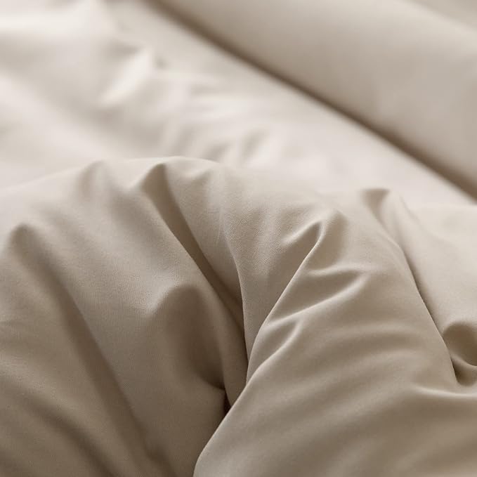 ROSGONIA Oatmeal Twin/Twin XL Comforter Set - Image 7