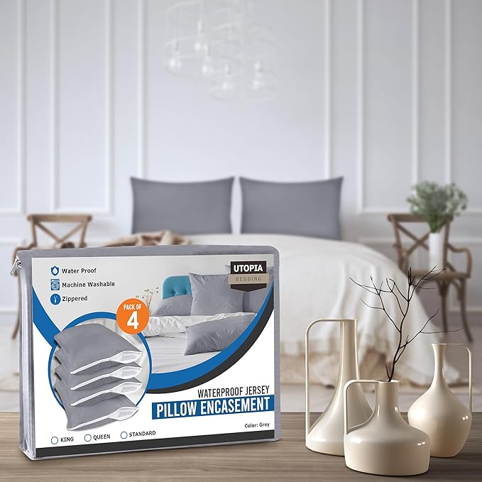 Utopia Bedding Premium 100% Waterproof Pillow Protectors - Image 7
