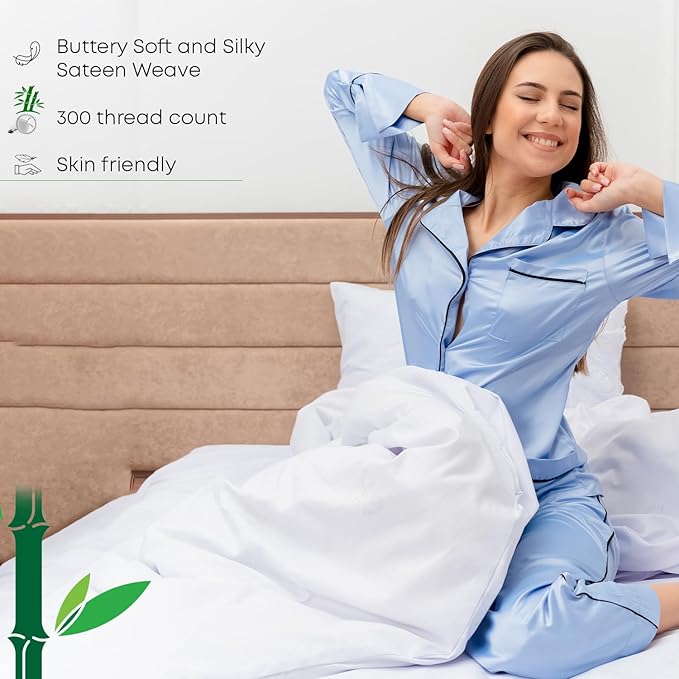 LINENWALAS Fitted Sheet Only Viscose Derived from Bamboo, Bottom Sheet - Image 8