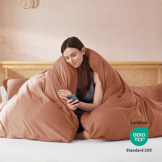 Nestl Rust California King Duvet Cover Sets - Image 3