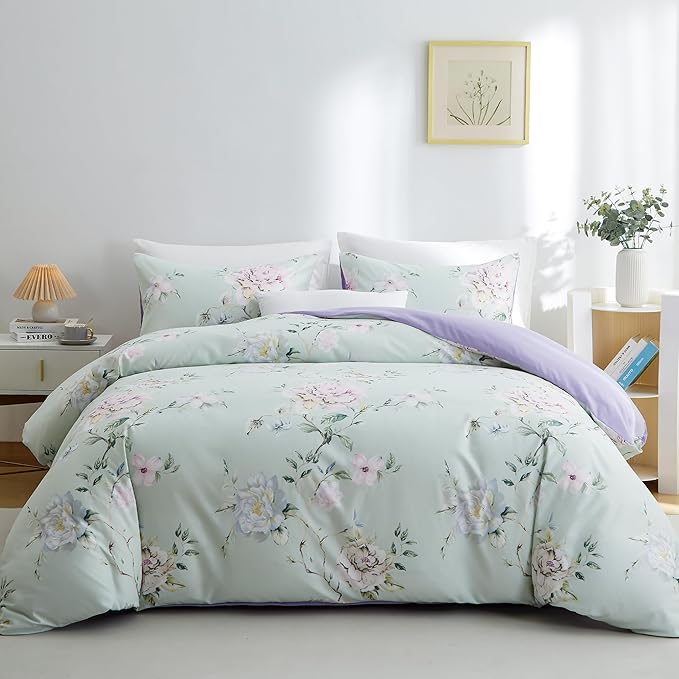 BOLINLIVING Duvet Cover Twin Size, Flower Kids Duvet Cover by BOLINLIVING