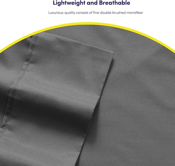 Bed Sheets Queen Size Grey - Image 6