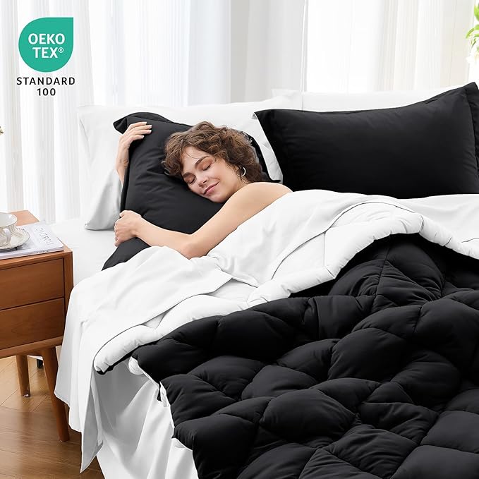 MUXHOMO 5 Pieces Twin XL Comforter Set, Reversible Bed in a Bag Twin XL Size - Image 4