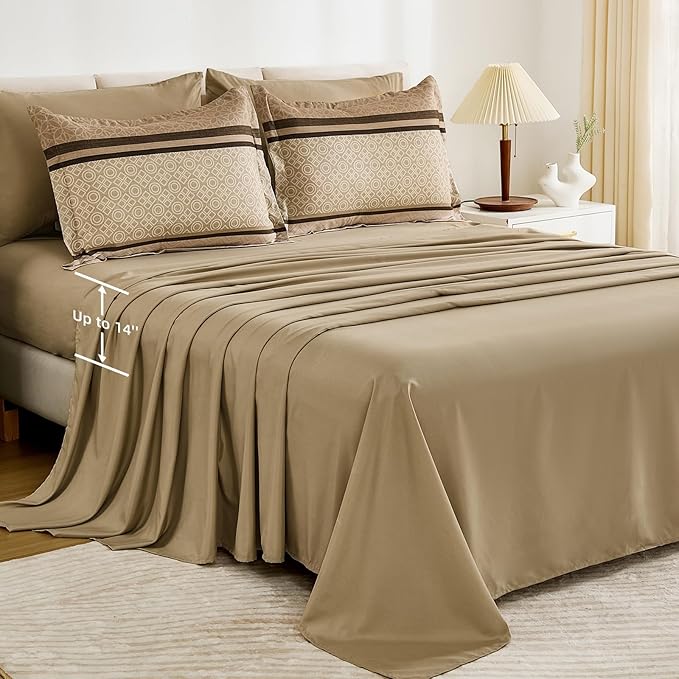 WONGS BEDDING 7 Pieces Comforter Set King Size, Minimalist Geometric Bohemian - Image 6