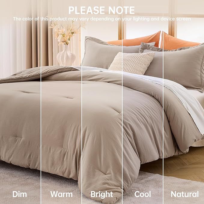 MUXHOMO Full Comforter Sets, All Season Ultra Soft Down Alternative Bedding - Image 9