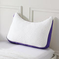 HOMELAB Adjustable Crescent Shredded Memory Foam Pillows King Size, Cooling Bed by HOMELAB