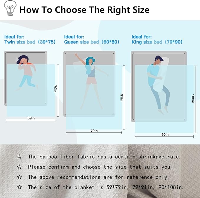 AmyHomie Cooling Blanket Queen Size, 100% Rayon Derived from Bamboo, Ultra-Cool - Image 7