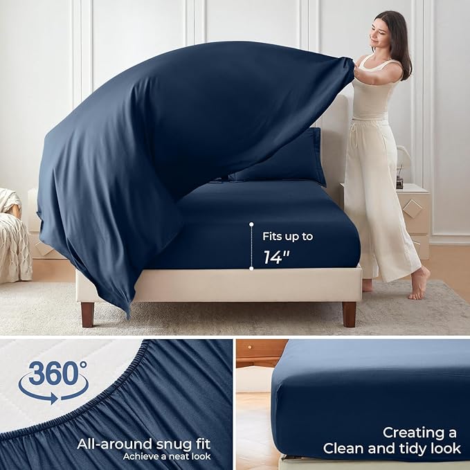 Sasttie Twin Comforter Set, 5 Pieces Bed in a Bag Twin, Complete Bedding Set - Image 5