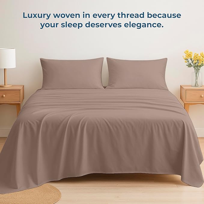 Royale Linens 100% Organic Cotton Twin Flat Sheet Only - Image 6