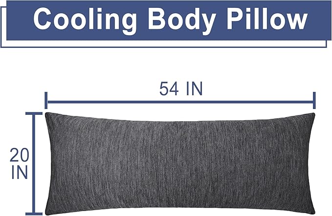DWCN Cooling Body Pillow for Adults, 20x54 Inch Grey - Image 7