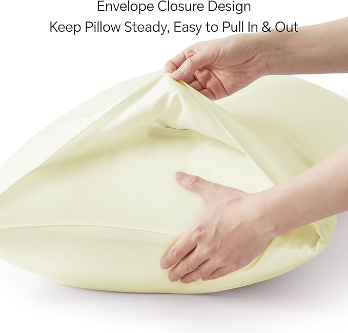 BEDELITE King Size Pillow Cases Set of 2, Rayon Derived from Bamboo, Cooling - Image 6
