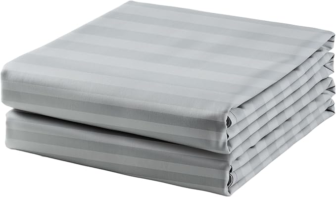 2-Pack Cotton Twin Flat Sheet Only, 600 Thread Count 100% Egyptian Cotton Top by ZaizaiHome