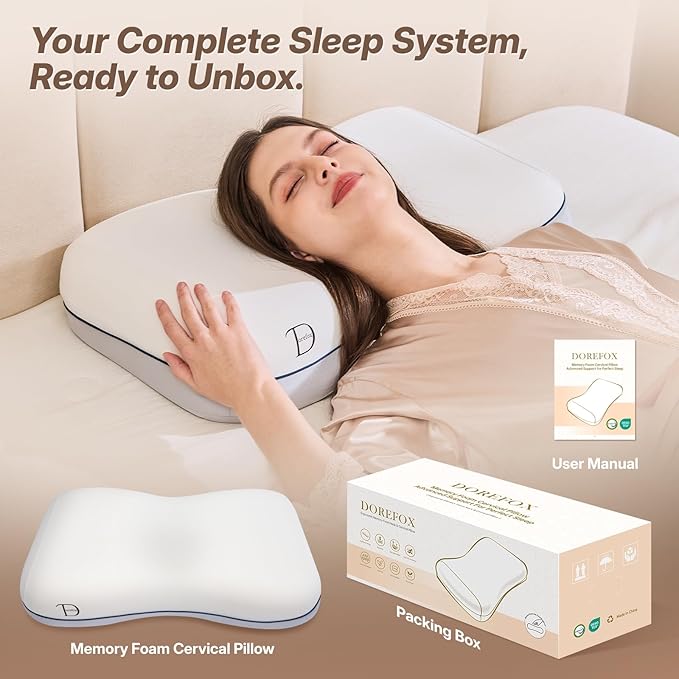 Cervical Neck Pillow for Neck & Shoulder Support, Adjustable Memory Foam Pillow - Image 9