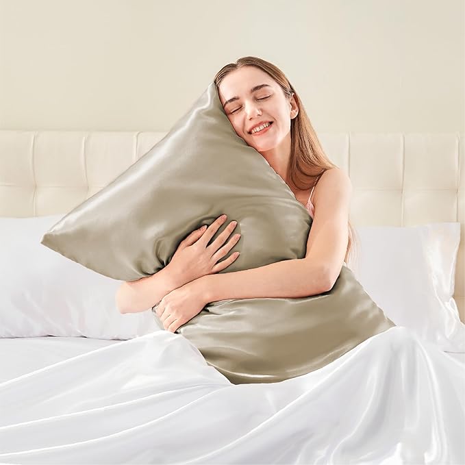BEDELITE Satin Body Pillow Cover, Super Soft and Cooling Body Pillow Pillowcase - Image 2