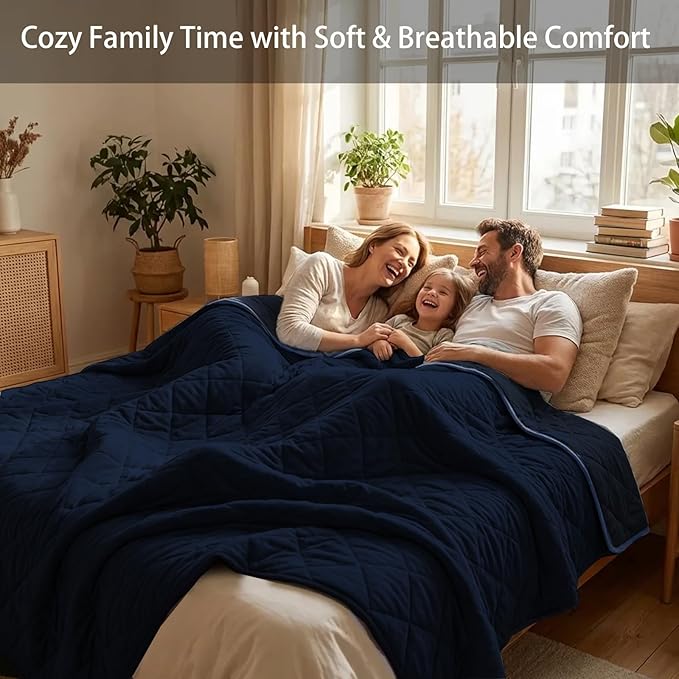 ZonLi 15lbs Weighted Blanket for Adults Sleeping, Double-Sided All Season - Image 5