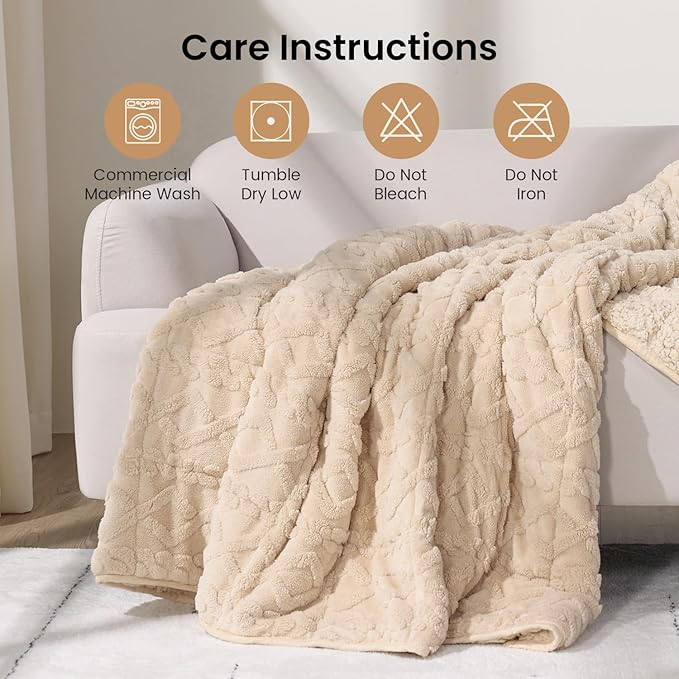 Drewin Fleece Weighted Blanket for Adults, Dual Sided Cozy Soft Sherpa Bed - Image 8