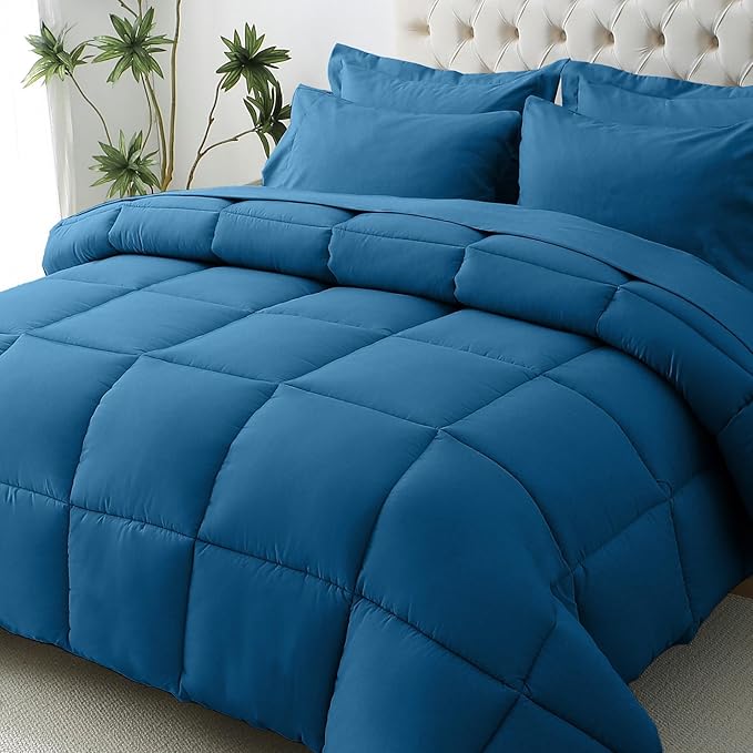 JOLLYVOGUE California King Comforter Set, Ultra-Soft Bed in a Bag Cal King Size by JOLLYVOGUE