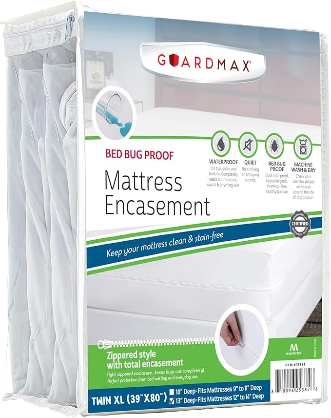 Guardmax Jersey Knitted Twin XL Zippered Mattress Encasement by Guardmax