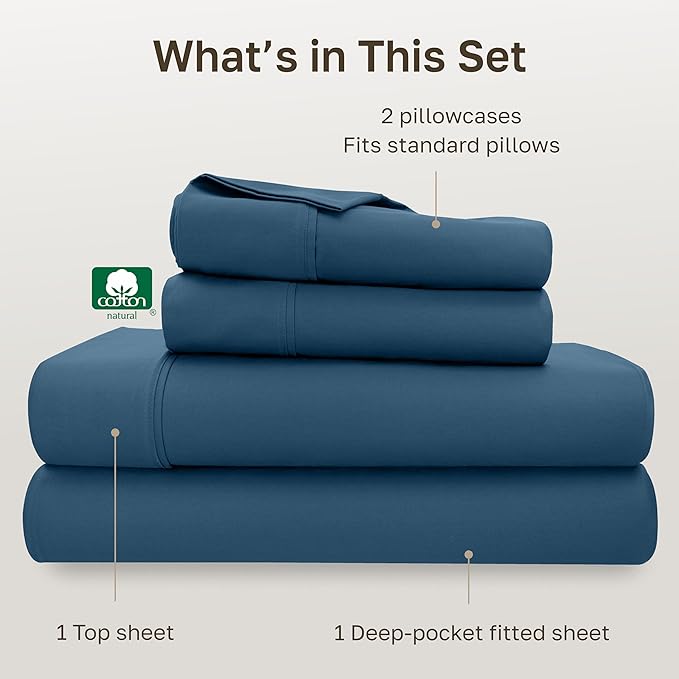 California Design Den Soft Full Size 100% Cotton Sheet Sets, 400 Thread Count - Image 3