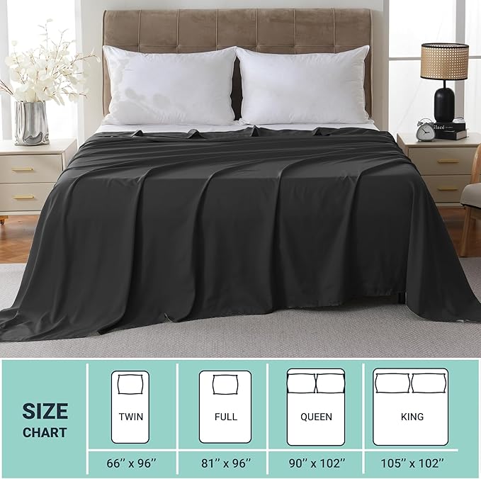 ZPECC Bulk Flat Sheets Only King Size 6 Pack, Easy Sort Top Bed Sheet by - Image 5