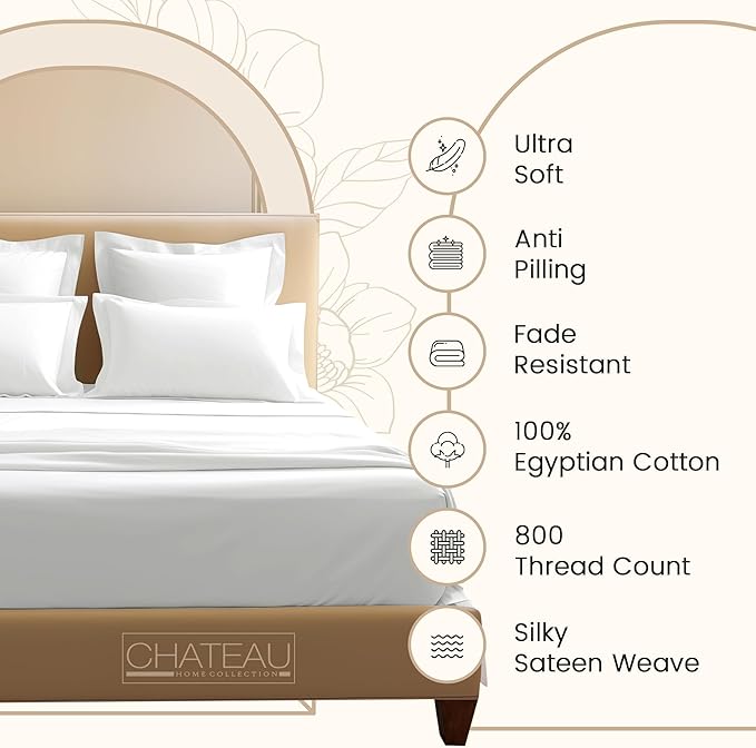 100% Cotton Sheets California King Size Sheets Set, CalKing Sheet Set, 800 - Image 4