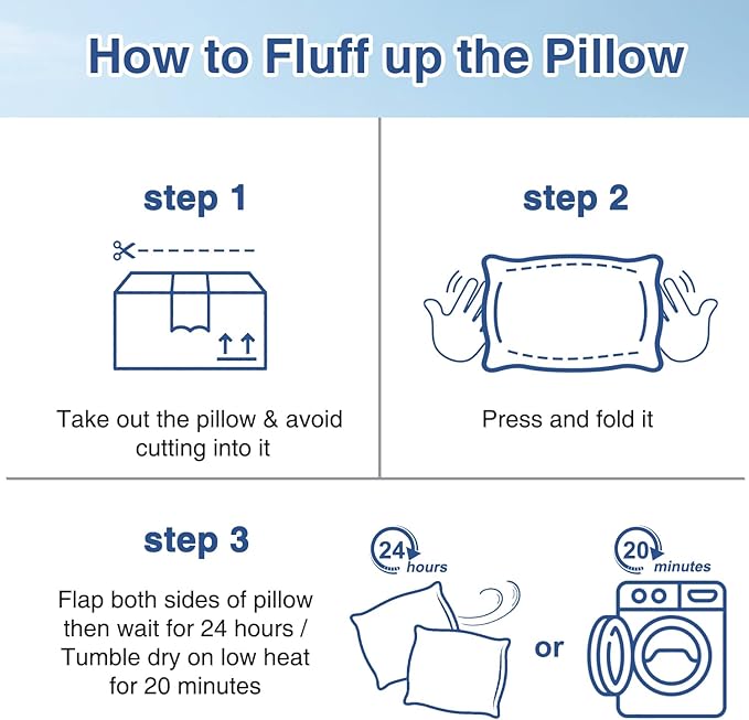 Favocama Cooling Pillow for Sleeping, Shredded Memory Foam Pillows Standard - Image 6